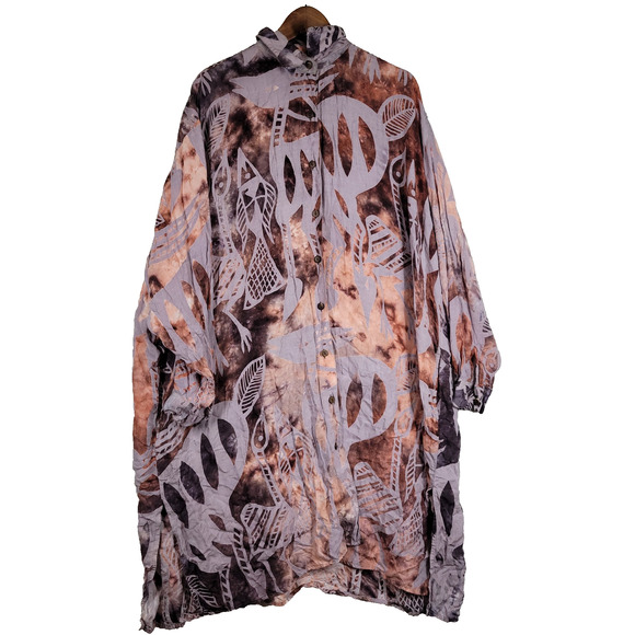 Vtg Chicos Shawl Cardigan Womens Kimono Lagenlook Cottagecore Art To Wear Boho - Picture 1 of 15